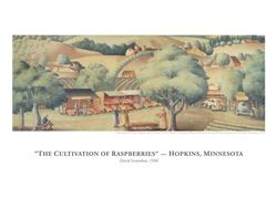 Cultivation of Rasperries Limited Reproduction Art Poster 12 inches by 16 inches